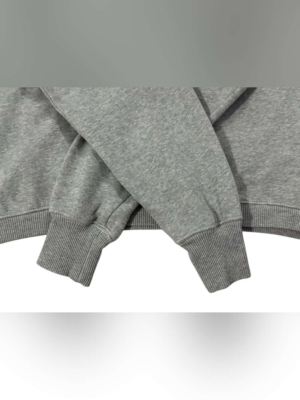 Aerie Gray Oversized Snap Neck Pullover Sweatshirt XXS - Picture 6 of 9